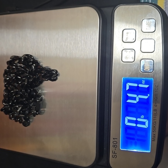 18 Kt Black Gold Chain Necklace 14in. - Picture 3 of 3